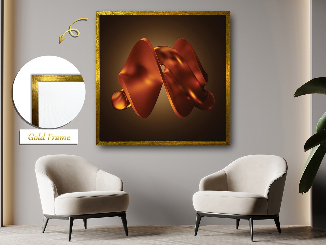 Copper Spiral Hypnotic Patterns, Elegant Wall Art - Image 4