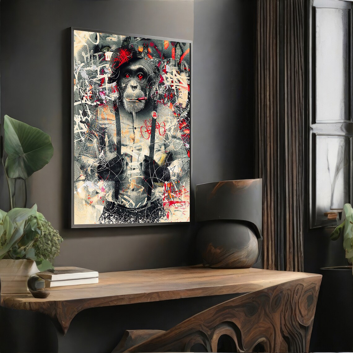 Edgy Graffiti Monkey, Contemporary Street Art