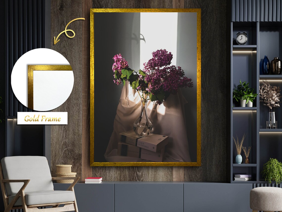 Lavender in a Pot on Books, Tranquil Wall Art - Image 5