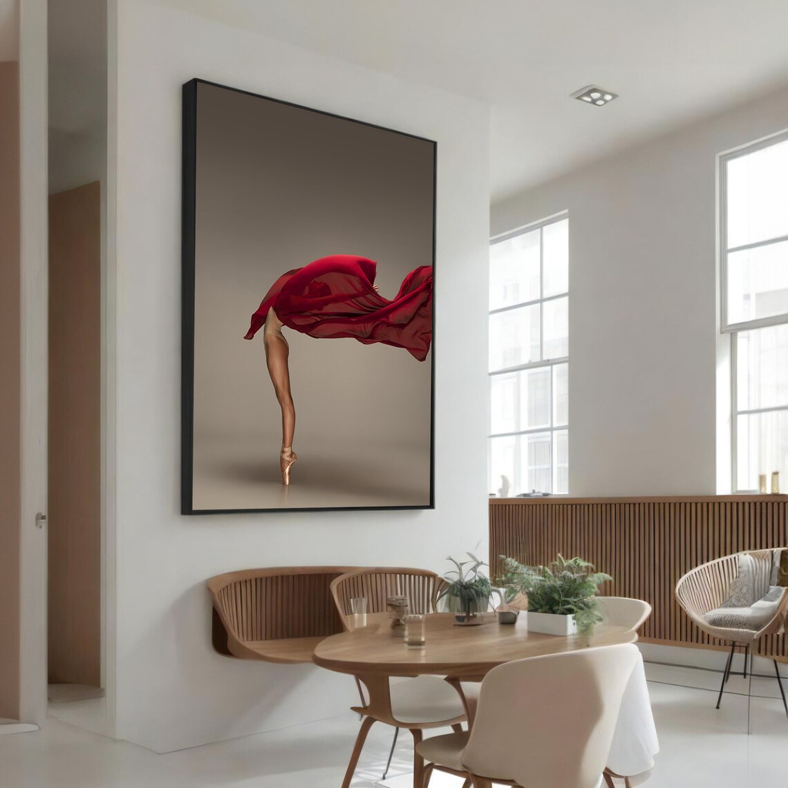 Graceful Ballet Dancer, Modern Elegant Home Decor