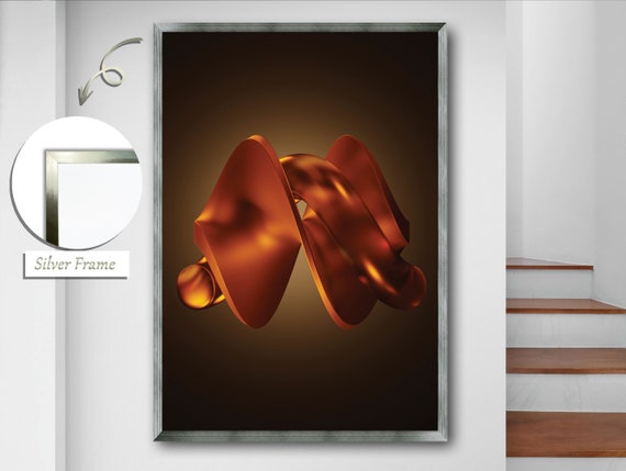 Geometric Turn Spiral Shape, Abstract Art Print
