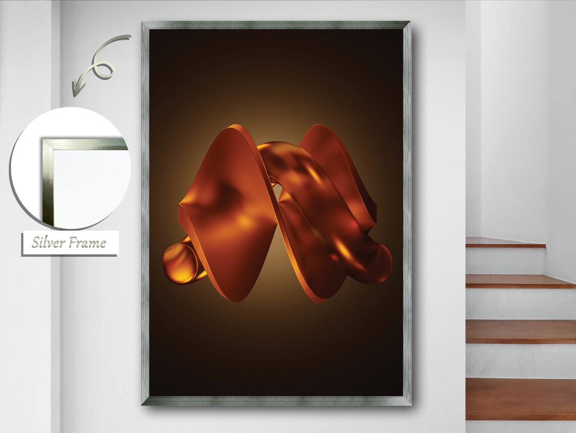 Geometric Turn Spiral Shape, Abstract Art Print