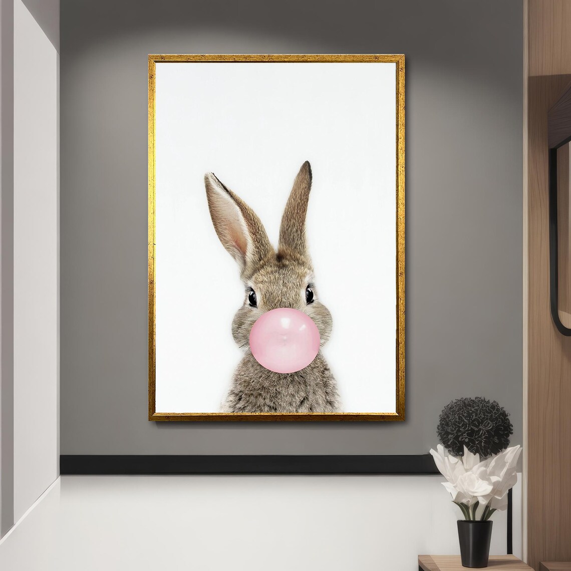 Gummy Rabbit Art Print, Wild Animal Painting - Image 5
