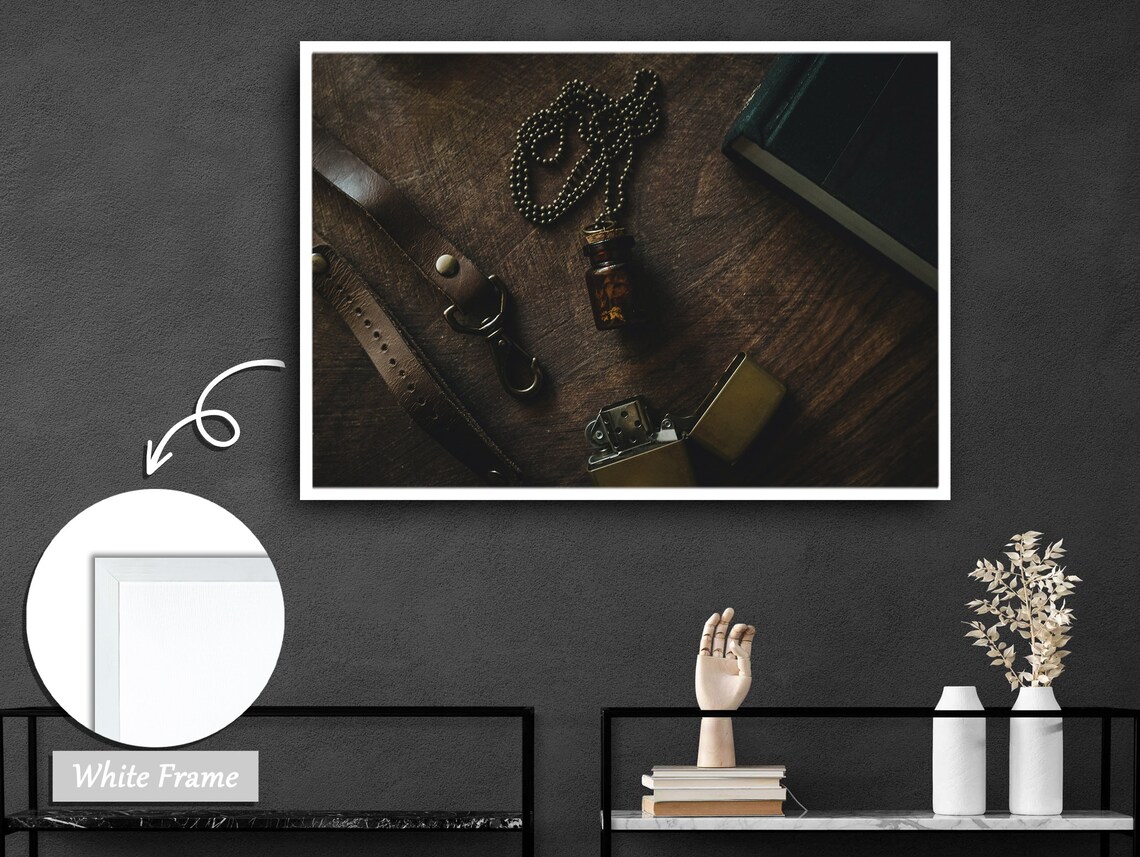 Still Life With Book, Lighter, Prayer Beads, Belt - Image 3
