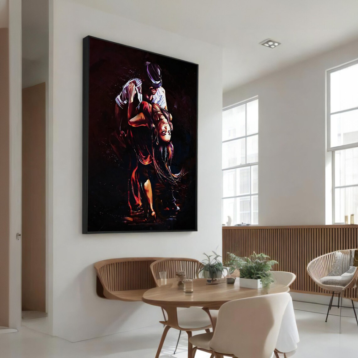 Passionate Salsa Dance, Modern Dance Enthusiast Decor