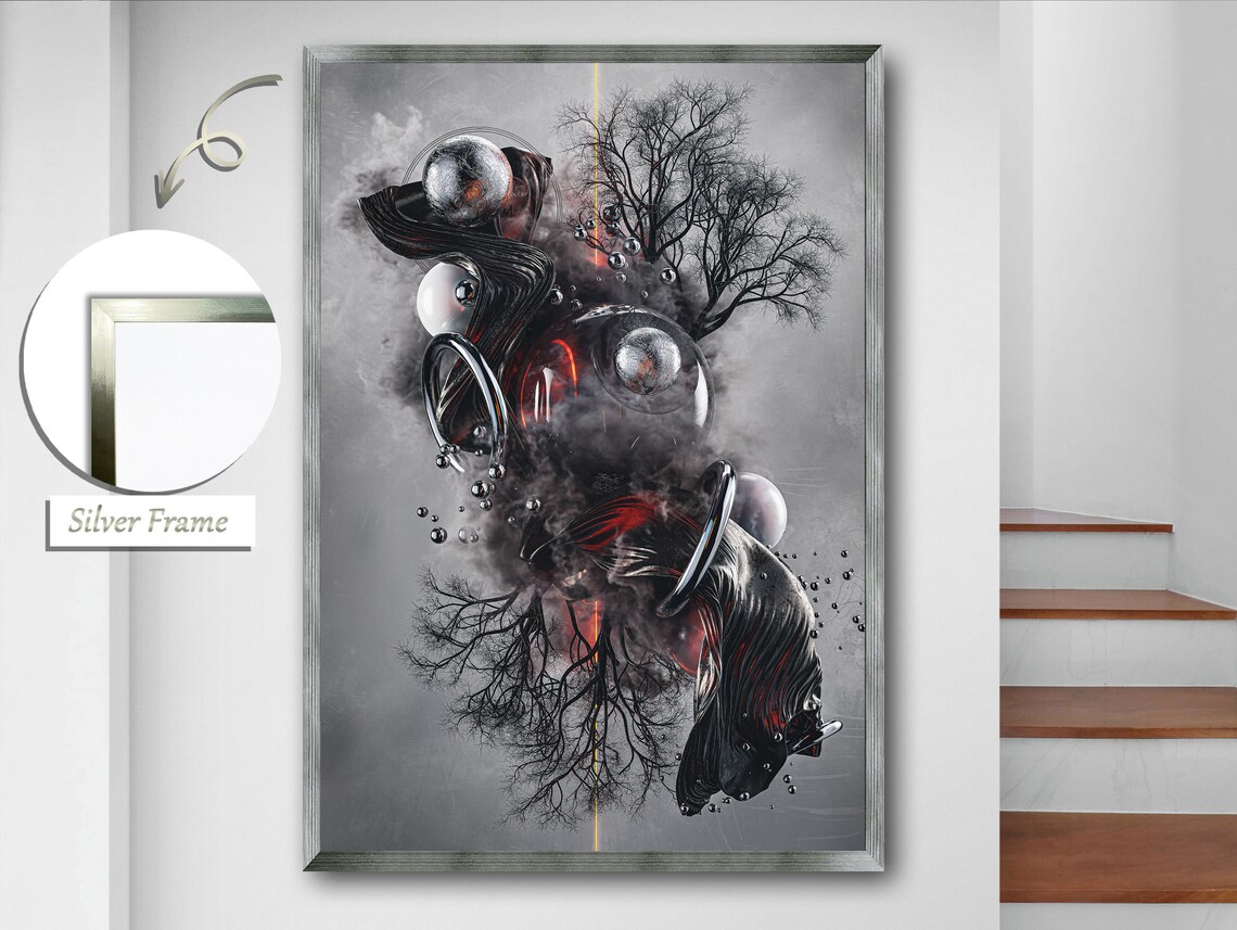 Mists And Trees, Atmospheric Landscape Art Print - Image 3