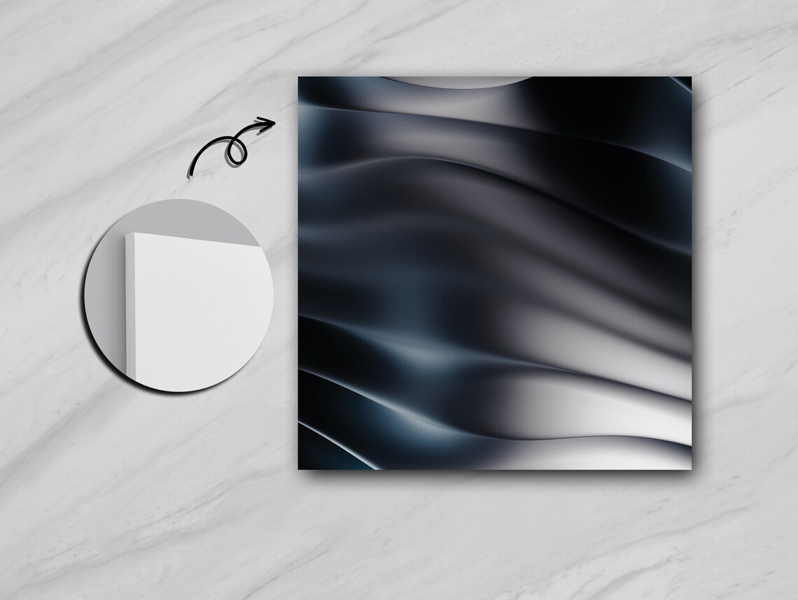 Silver Reflections Geometric Design Wall Art Print
