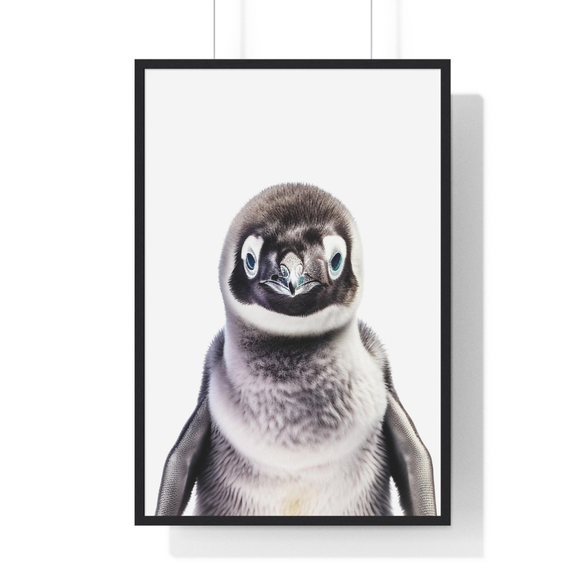 Baby Penguin Chick Portrait in Soft Color Nursery Style Poster - Image 2