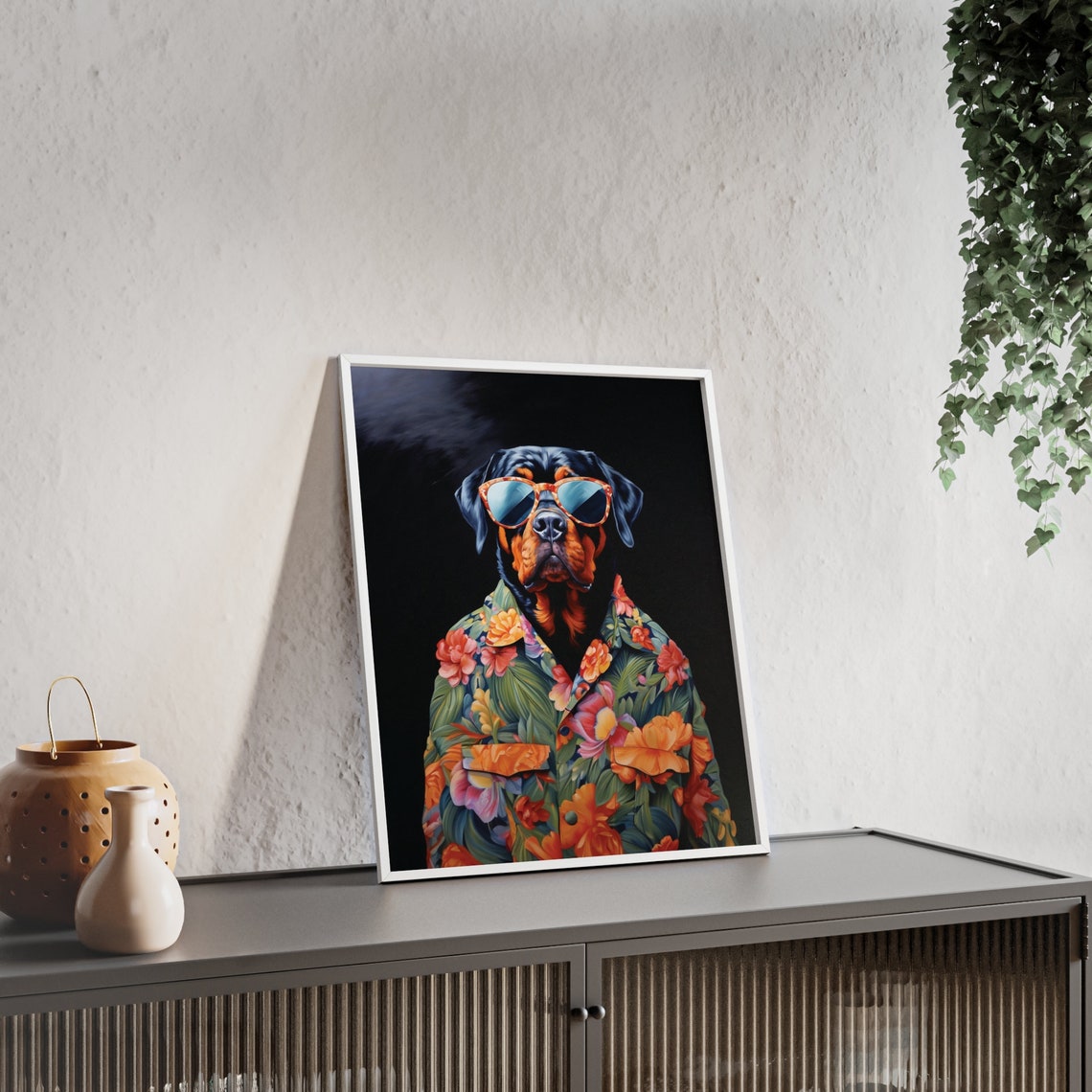 Rottweiler Dog Art Fashion Print Dog Portrait Fashion Art Animal Art Animal Painting Art Prints - Image 2
