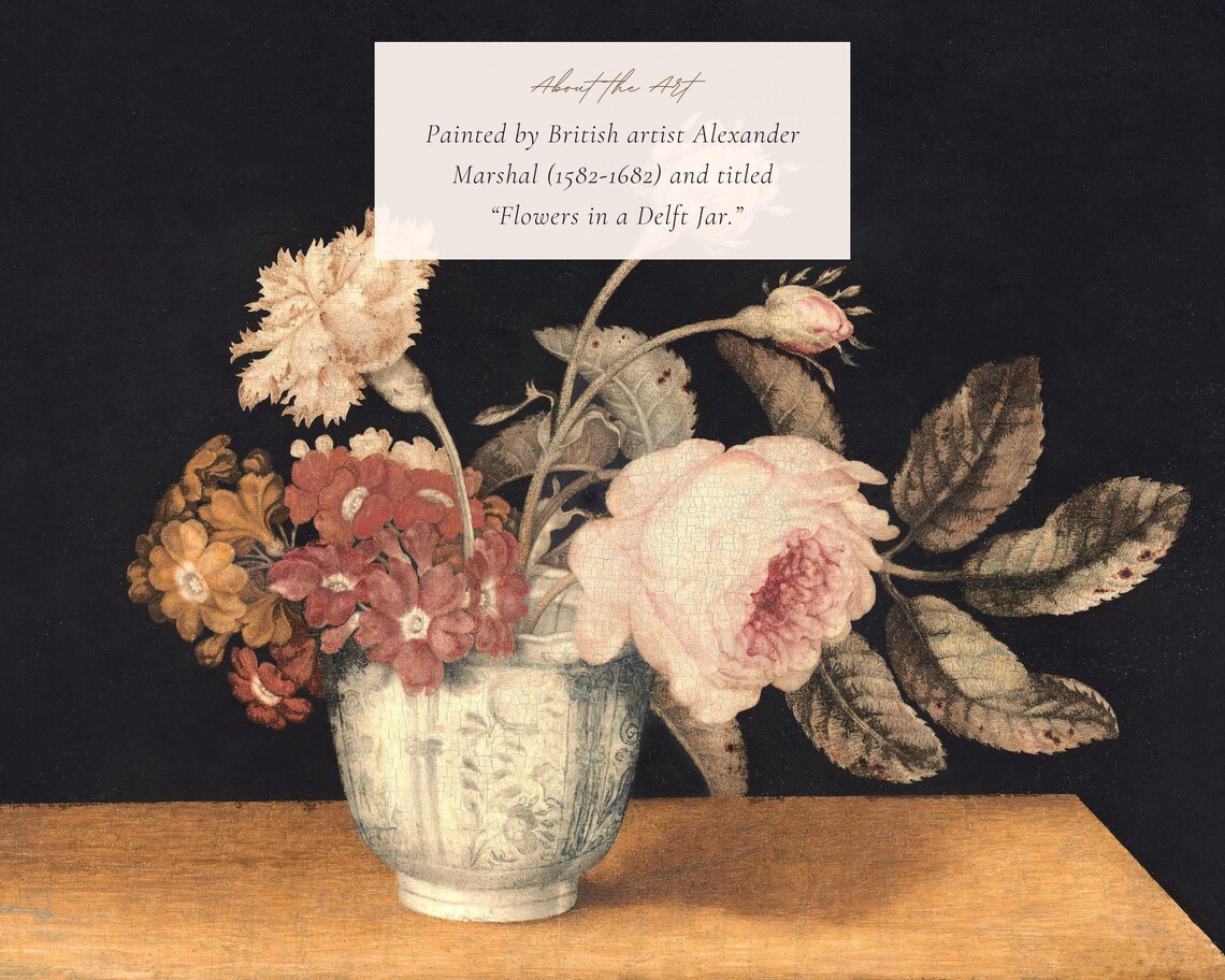 Antique Still Life With Flowers, Farmhouse Art Print - Image 2