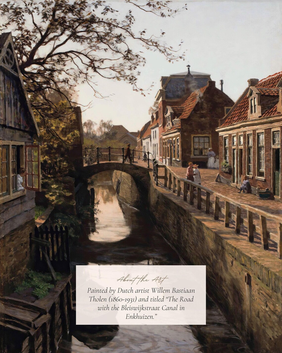 Antique Village Canal Vintage Cityscape Art Print - Image 2