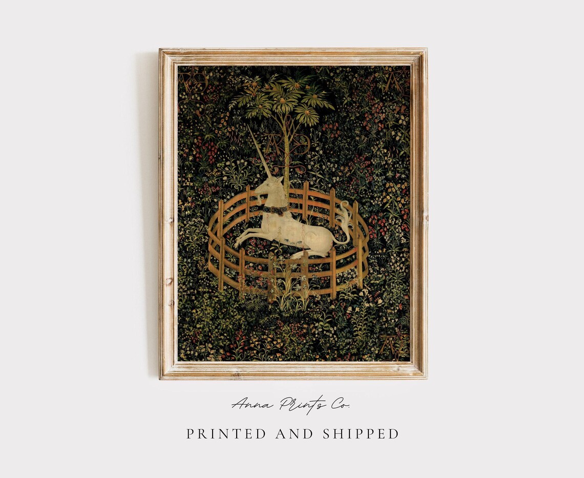 Medieval Unicorn Tapestries Reproduction Art Print