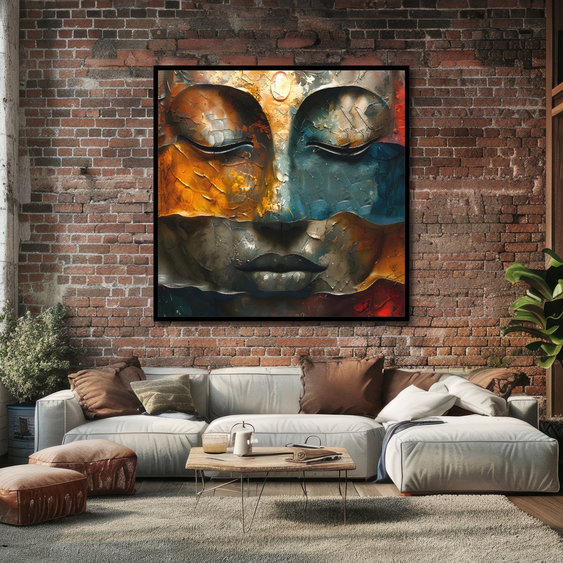 Buddha Harmony Tranquil Buddha Wall Art Peaceful Zen Painting - Image 4