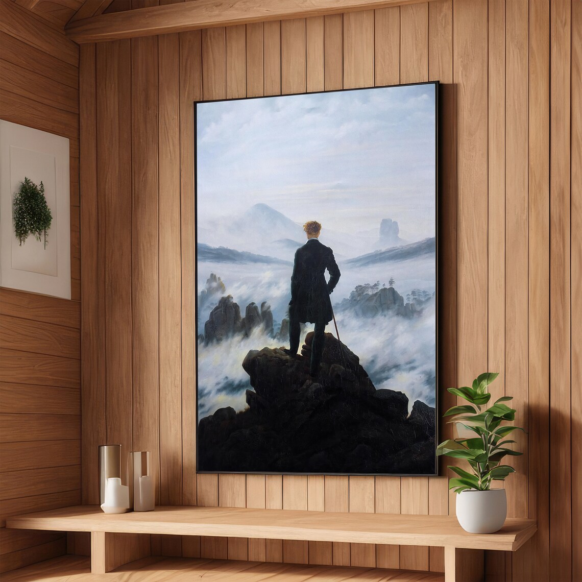 The Wanderer Above the Sea of Fog Friedrich Romantic Art Poster