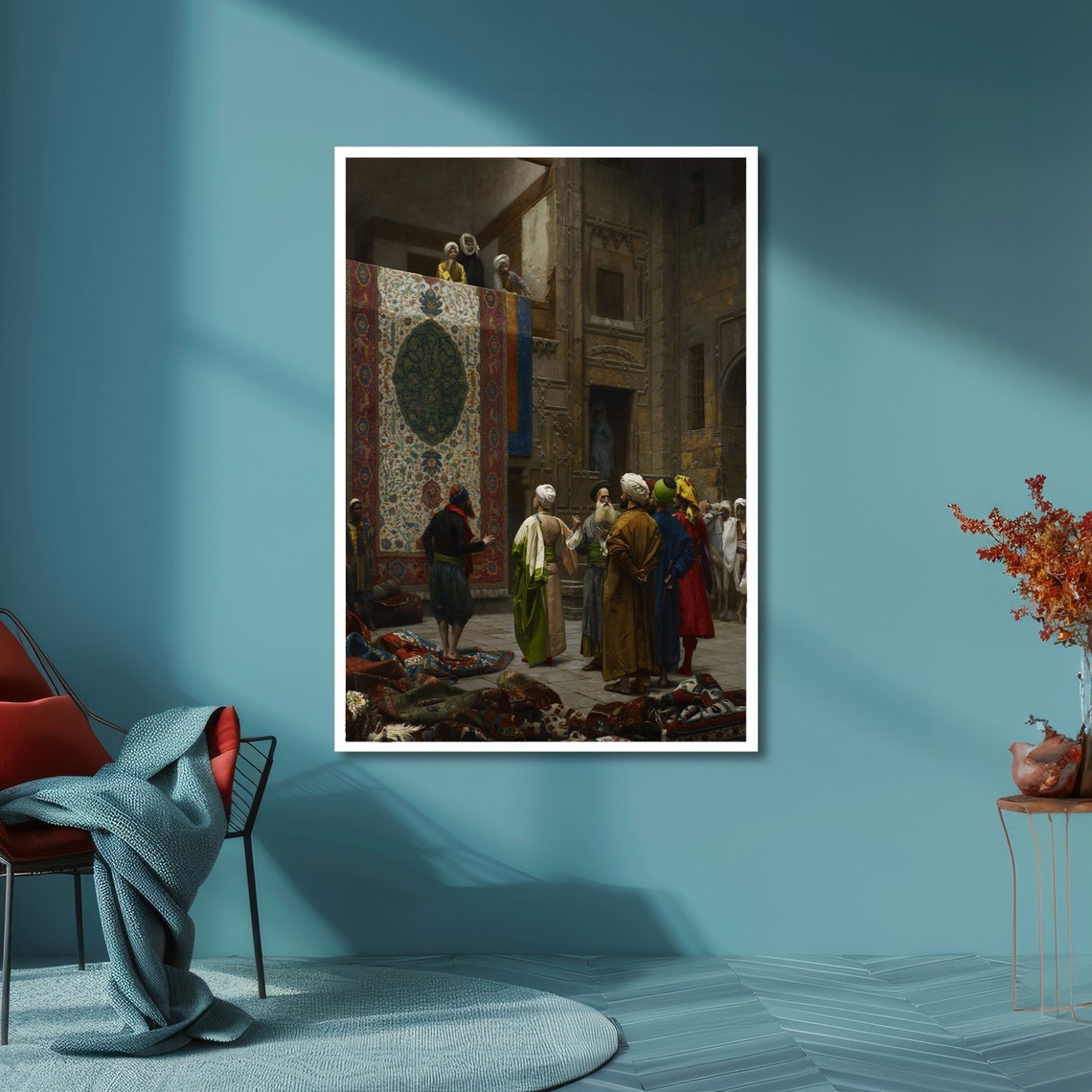 Gerome The Carpet Merchant in Cairo Orientalist Market Poster - Image 6