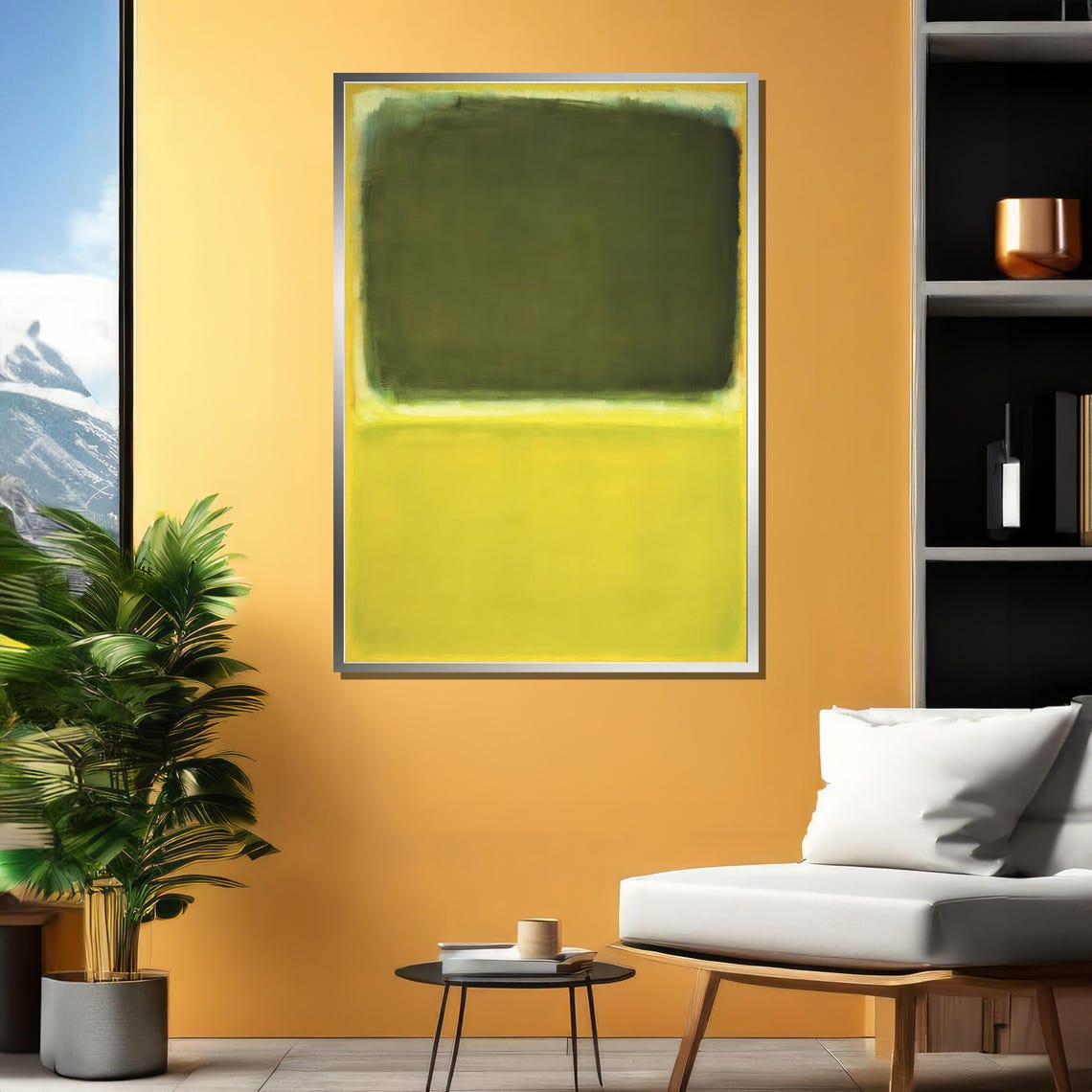 Bold Green And Vibrant Yellow Color Fields Rothko Inspired Minimalist Art Modern Wall Decor Ready To Hang Abstract Expressionist - Image 4