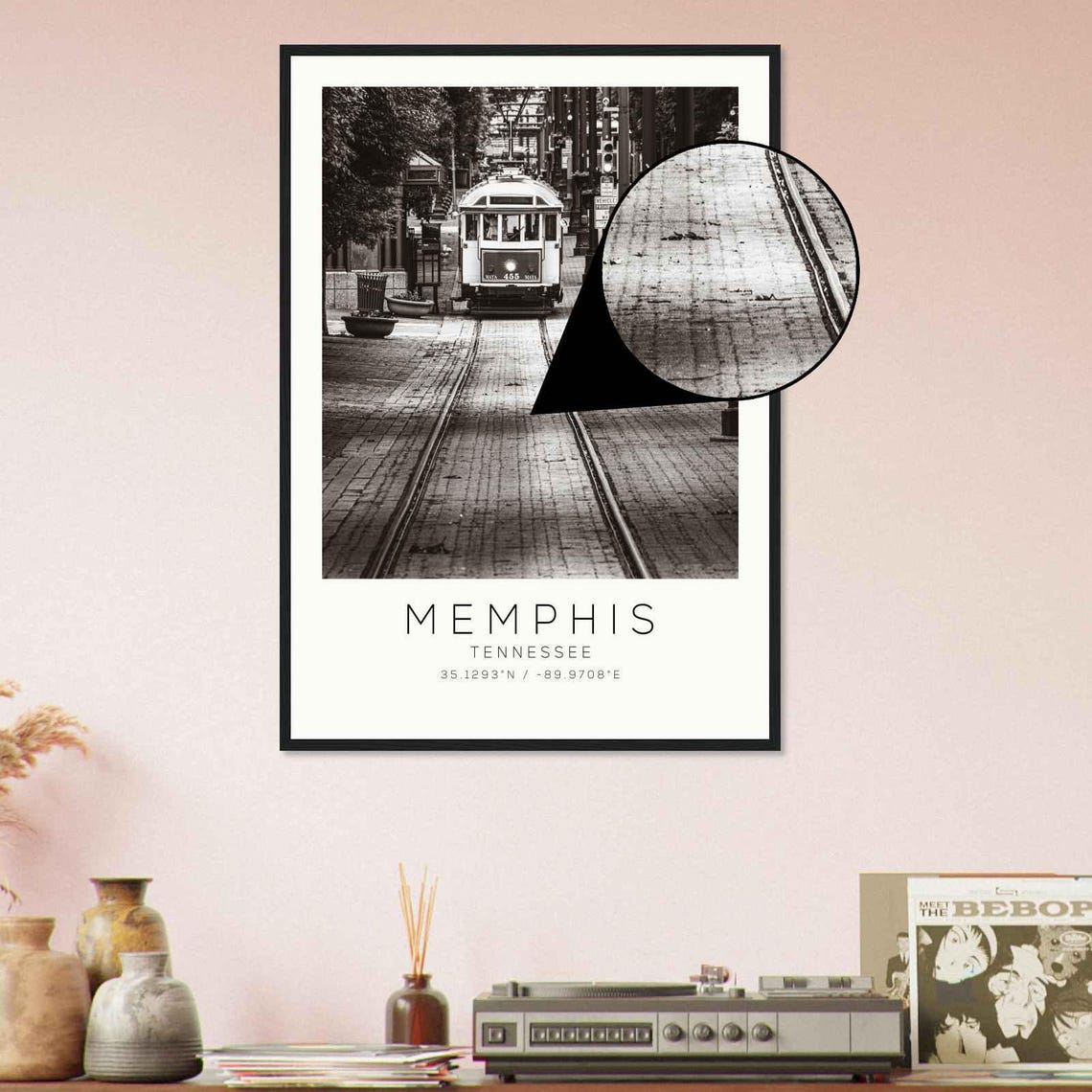 Memphis Tennessee Main Street Trolley Minimalist Travel Poster - Image 4