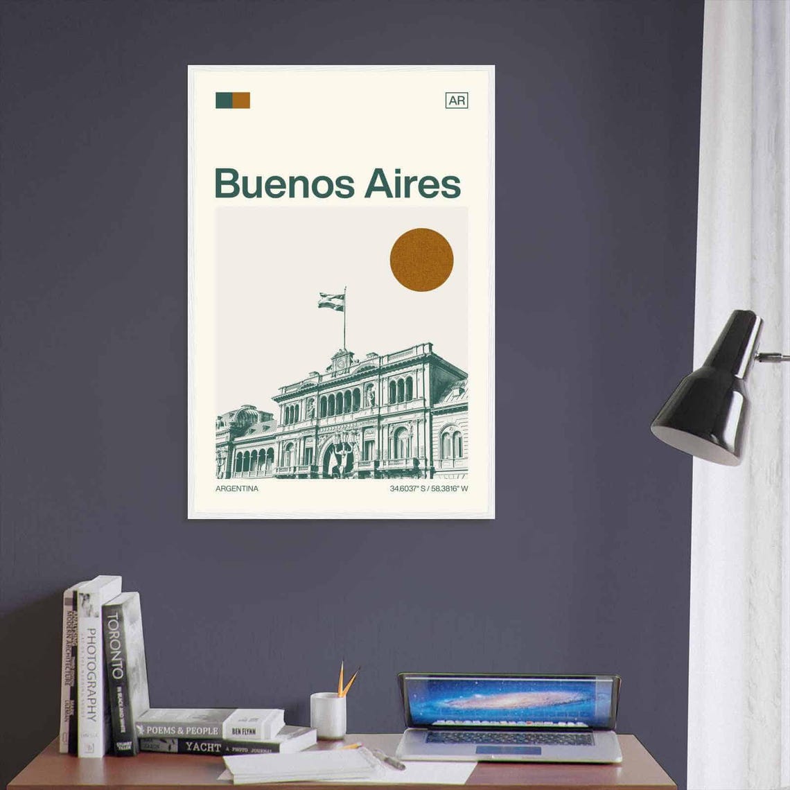 Buenos Aires Argentina Minimalist Monochrome Travel Photo Poster - Image 3