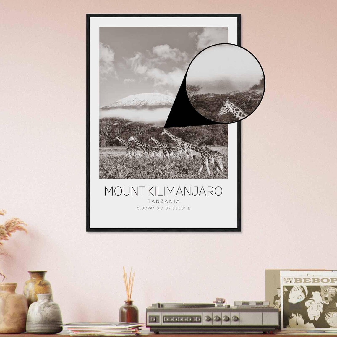 Mount Kilimanjaro Tanzania Minimalist Travel Poster - Image 4