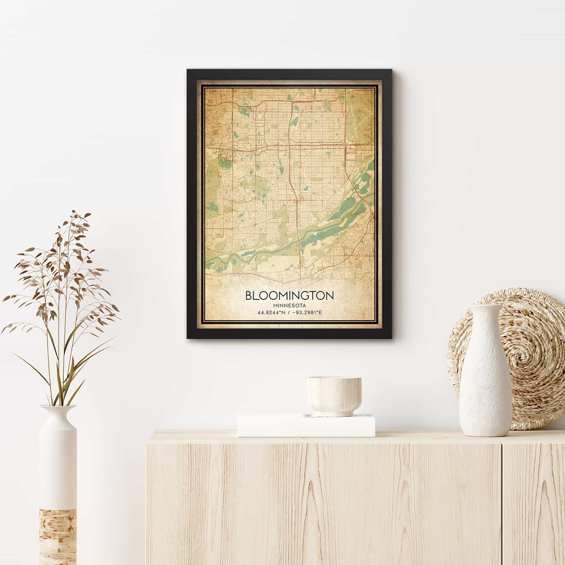 Vintage Bloomington Minnesota Map Art Print - Image 4
