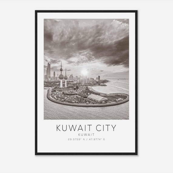 Kuwait City Kuwait Minimalist Travel Poster Print