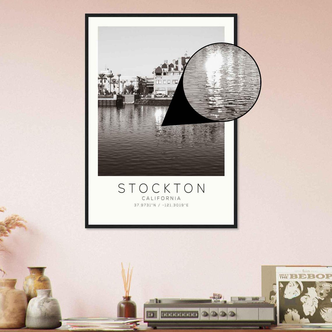 Stockton California Photo Travel Poster Stockton Travel Print Minimalist Travel Print Ds1 - Image 4