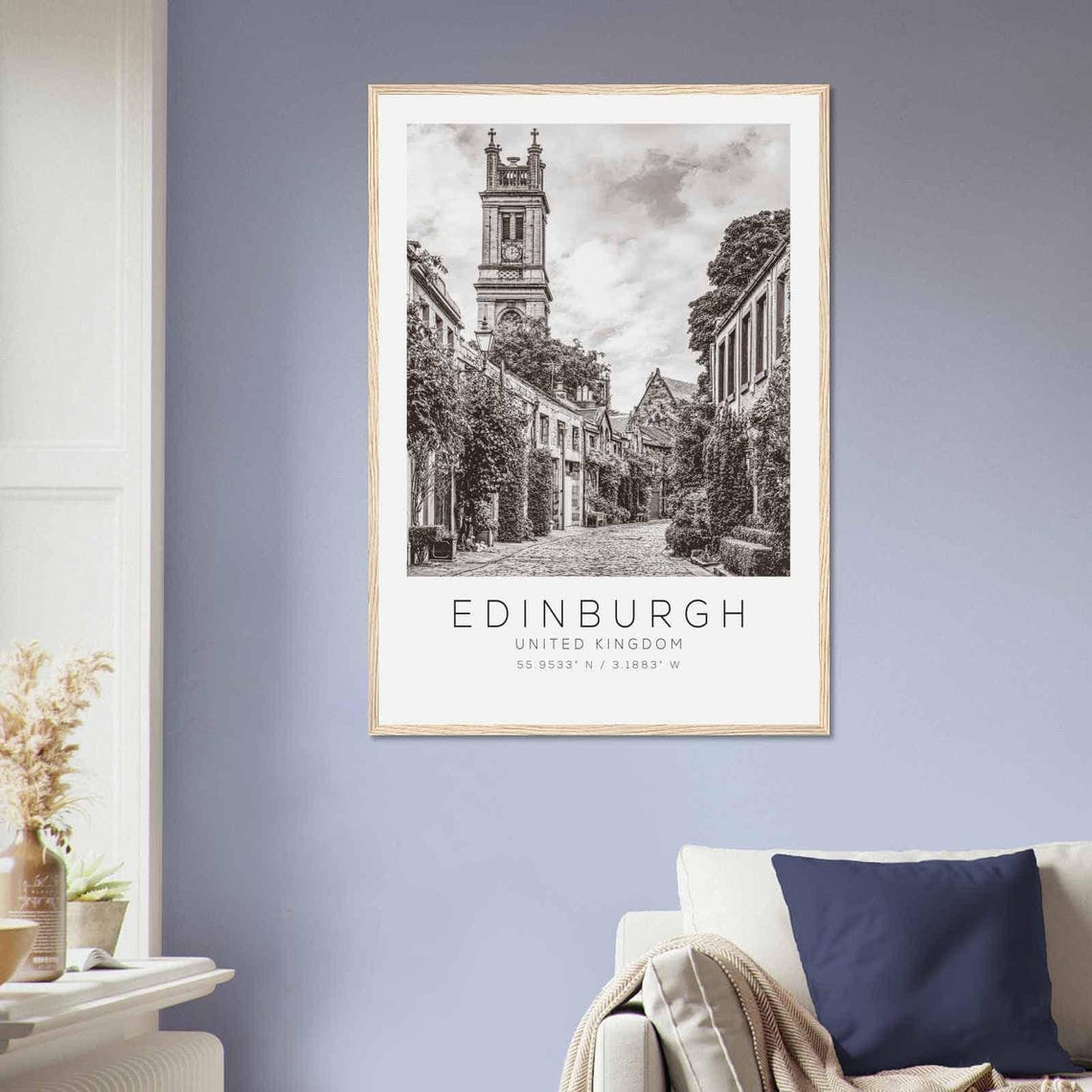 Edinburgh United Kingdom Old Town Cobblestone Lane Photo Poster - Image 2