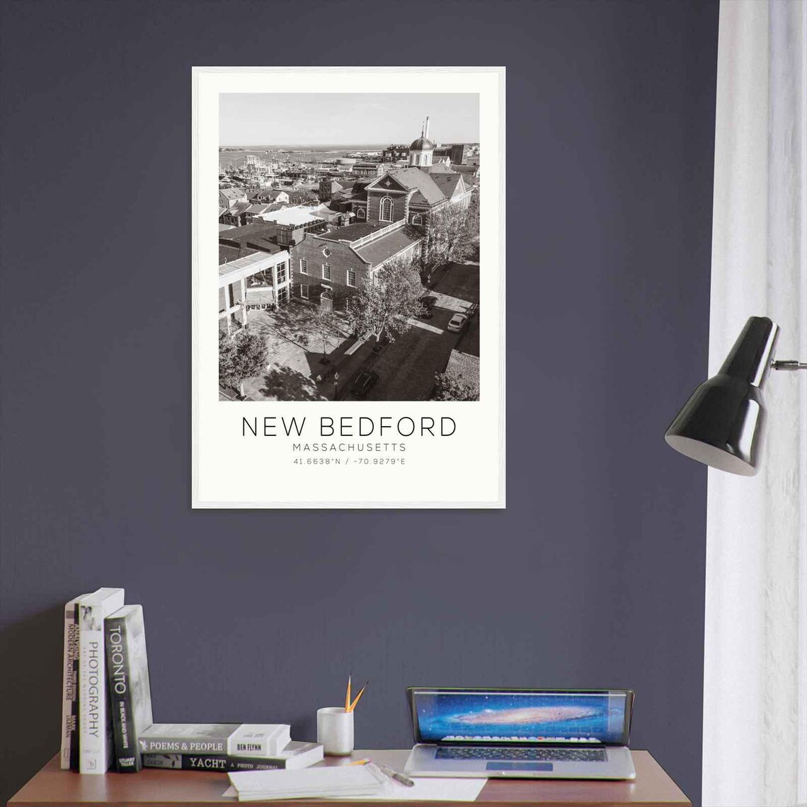New Bedford Massachusetts Photo Travel Poster New Bedford Travel Print Minimalist Travel Print - Image 3