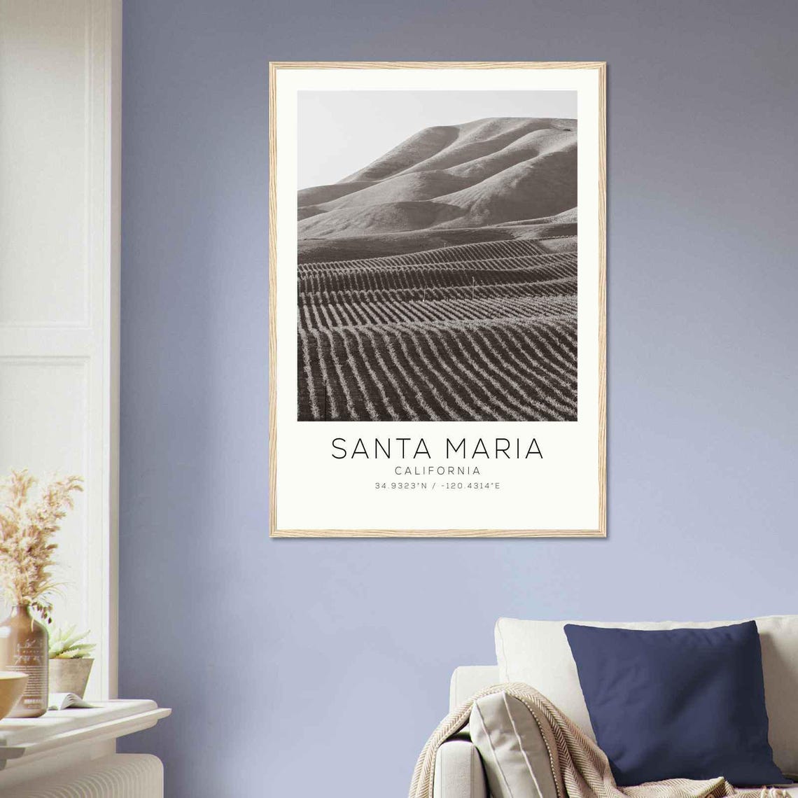 Santa Maria California Photo Travel Poster Santa Maria Travel Print Minimalist Travel Print - Image 2