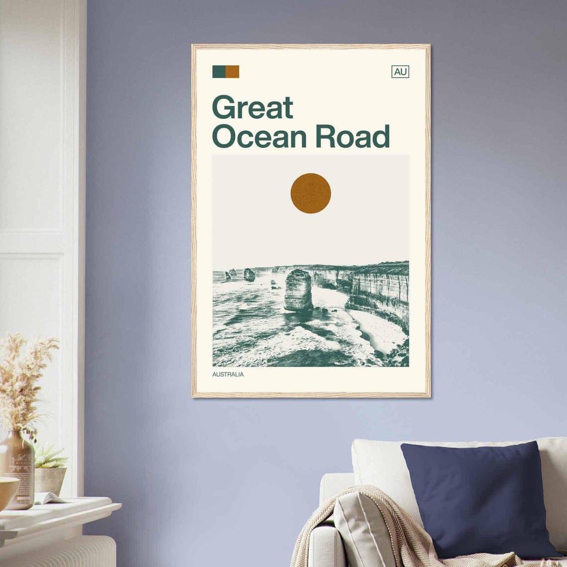 Great Ocean Road Twelve Apostles Cliffs Minimalist Travel Poster - Image 2
