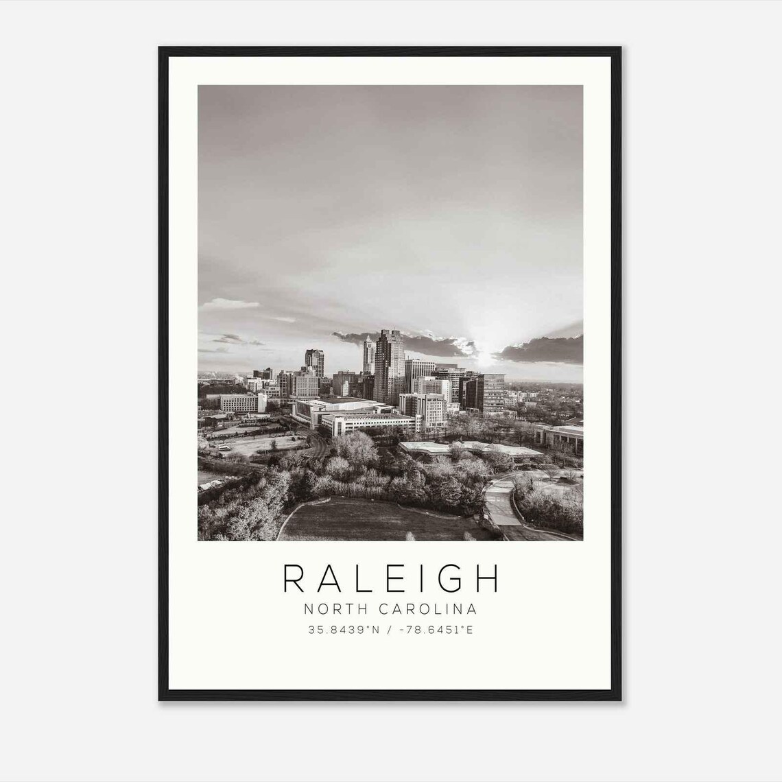 Raleigh North Carolina Ds2 Photo Travel Poster Raleigh North Carolina Travel Print Minimalist Travel Print