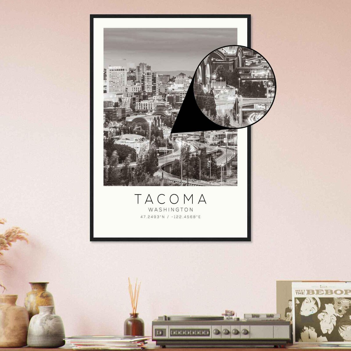 Tacoma Washington Minimalist Travel Poster, Travel Print - Image 4