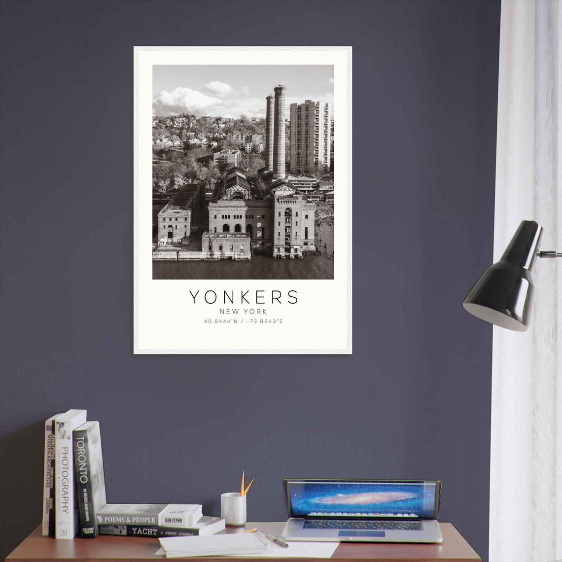 Yonkers New York Historic Power Plant Smokestacks Photo Travel Poster - Image 3