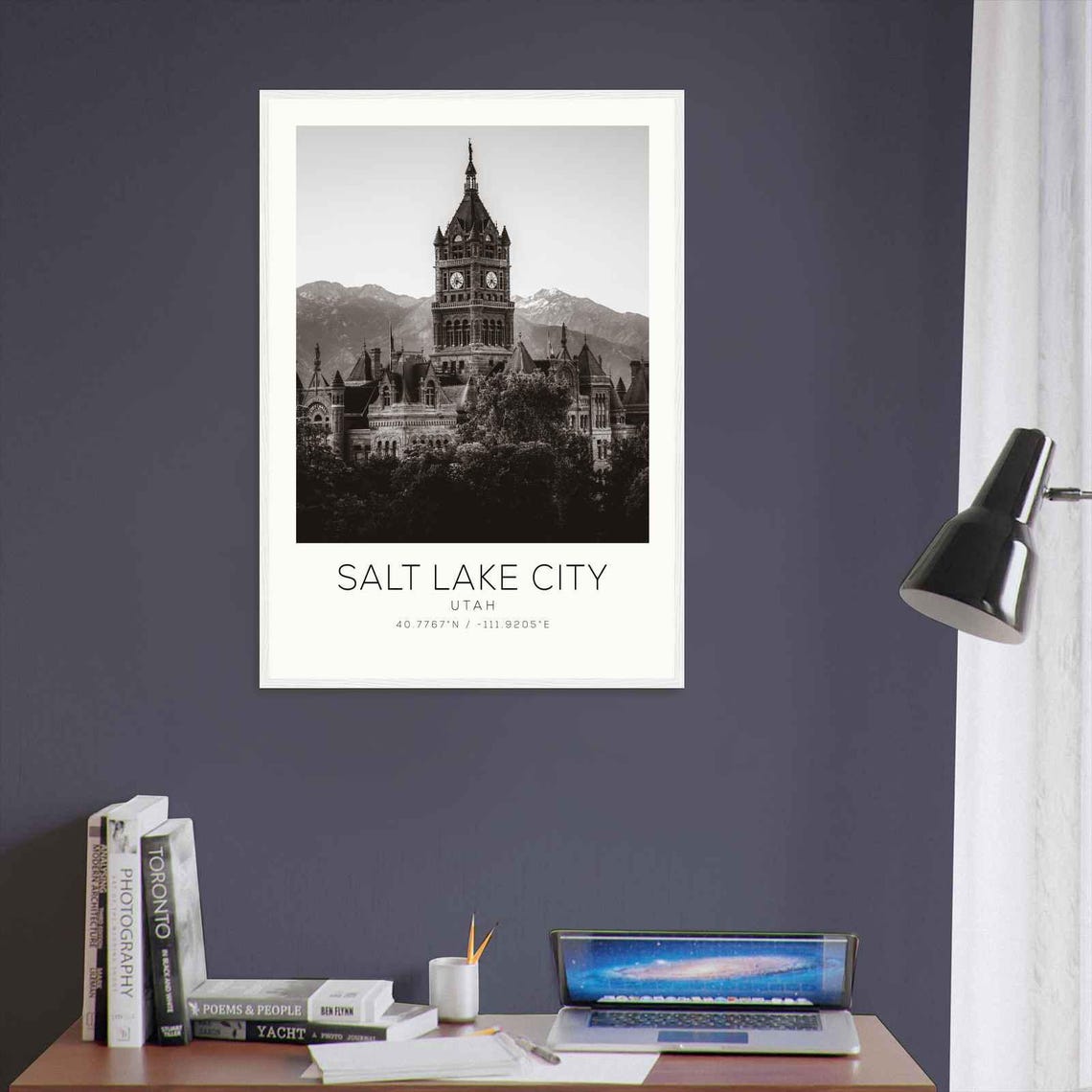 Salt Lake City Utah Photo Travel Poster Salt Lake City Travel Print Minimalist Travel Print Ds6 - Image 3