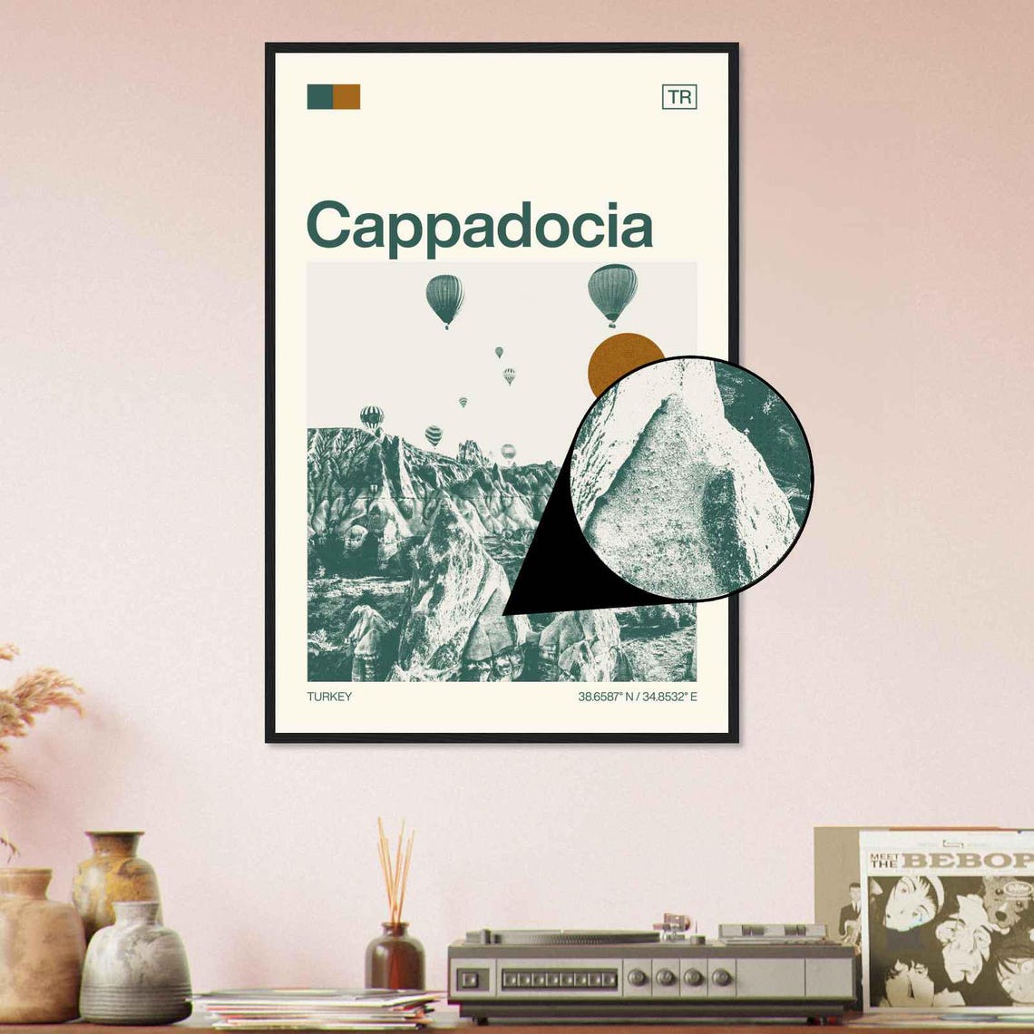 Cappadocia Turkey Hot Air Balloons Rock Valley Travel Poster - Image 4