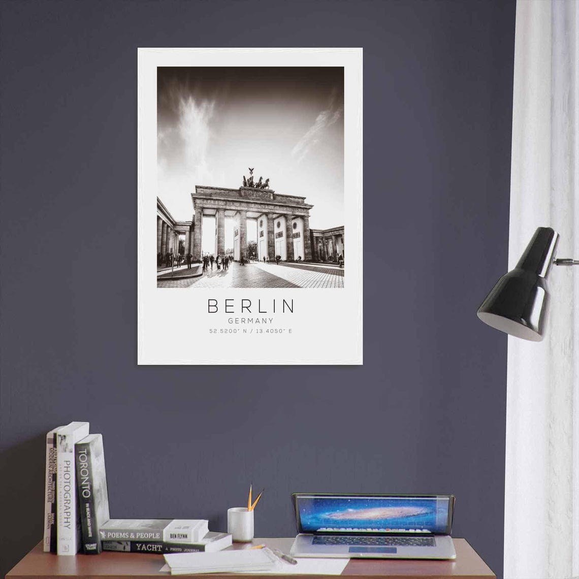 Berlin Germany Brandenburg Gate Black White Landmark Photo Poster - Image 3