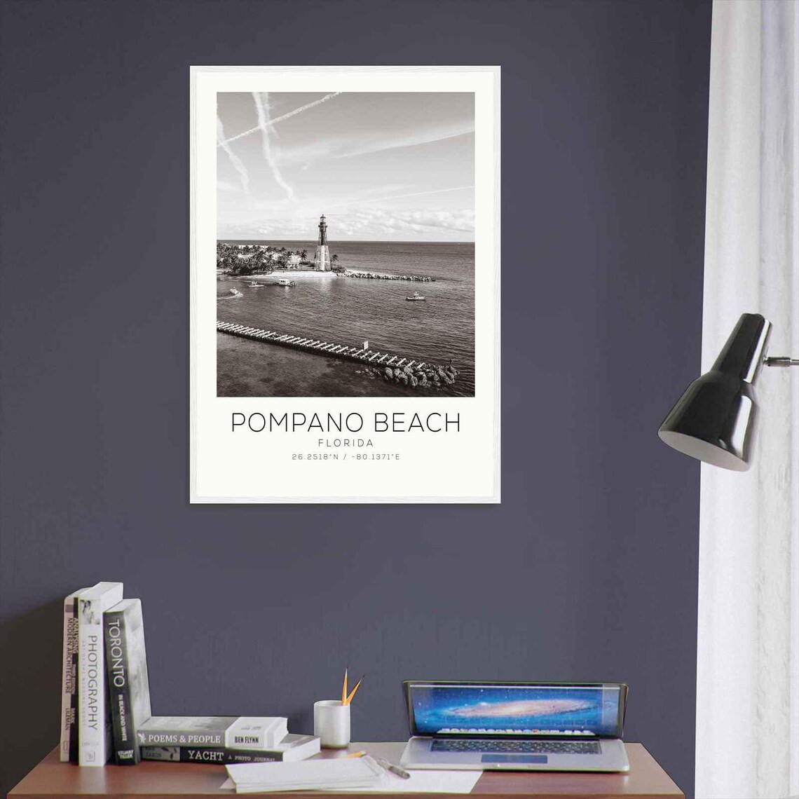 Pompano Beach Florida Minimalist Travel Poster - Image 3