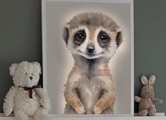 Suricate Poster Childrens Poster Nursery Prints Baby Room Decor Nursery Wall Art Gif Baby Animal Prints Kids Room Decor