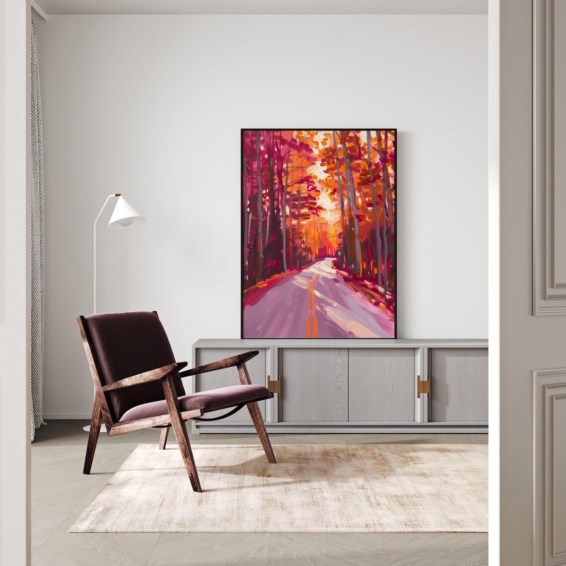 Autumn Forest Landscape Painting, Fall Trees Art Print - Image 4