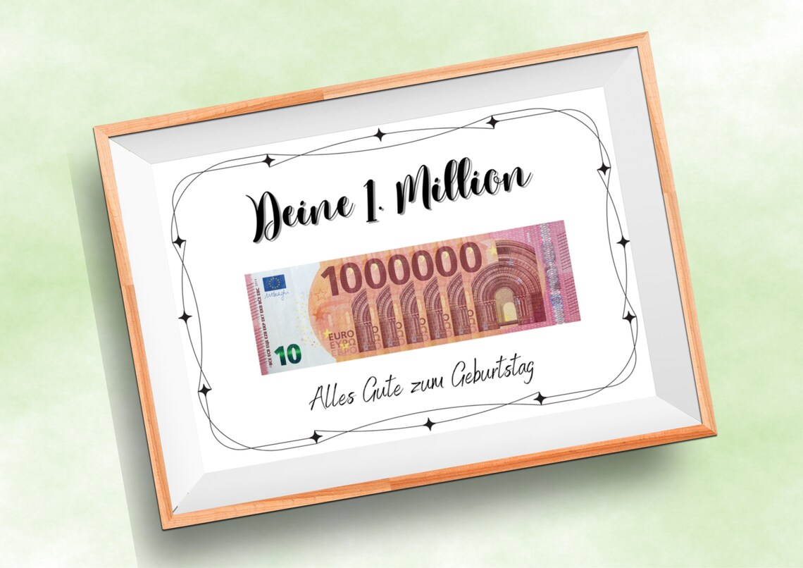 Your First Million Cash Gift, Motivational Art Print - Image 3