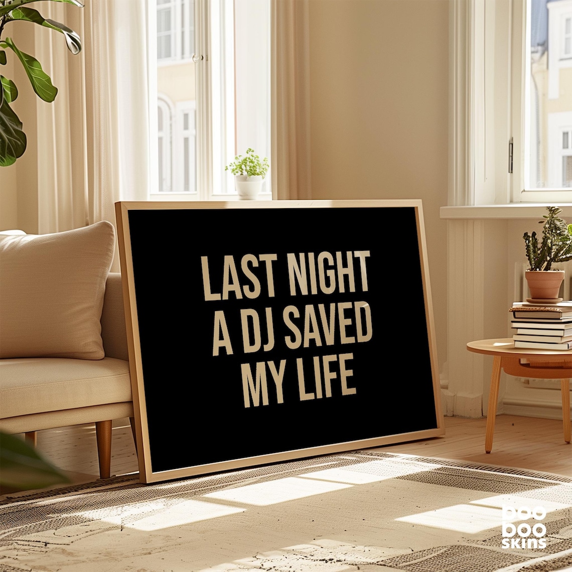 Last Night A DJ Saved My Life Disco Music Poster