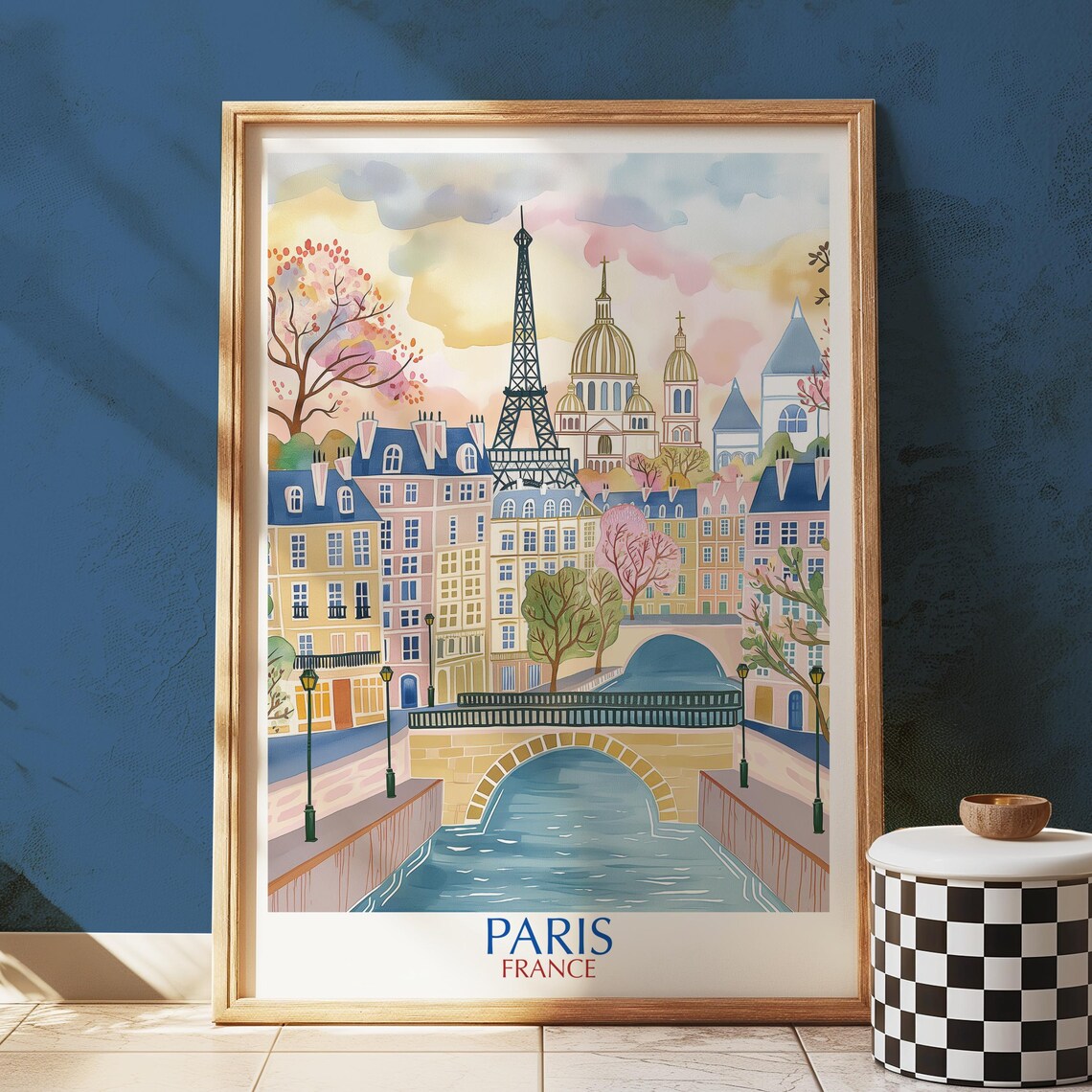 Paris Wall France Illustration Art Print