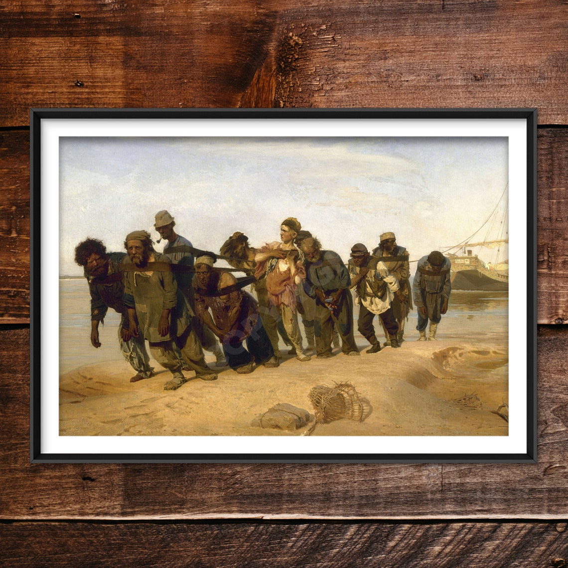 Ilya Repin Barge Haulers On The Volga 1870 Realist Art Poster