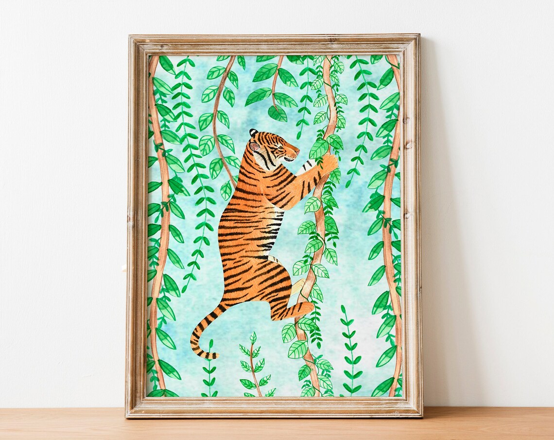 Tiger Jungle Print, Nursery and Kids Decor