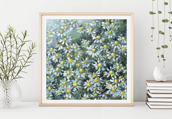 Daisies by Katie Jobling, Botanical Floral Art Print