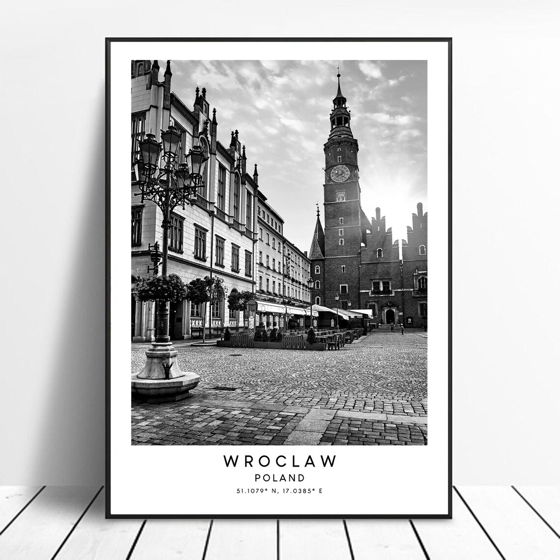 Wroclaw, Poland Minimalist Travel Wall Poster