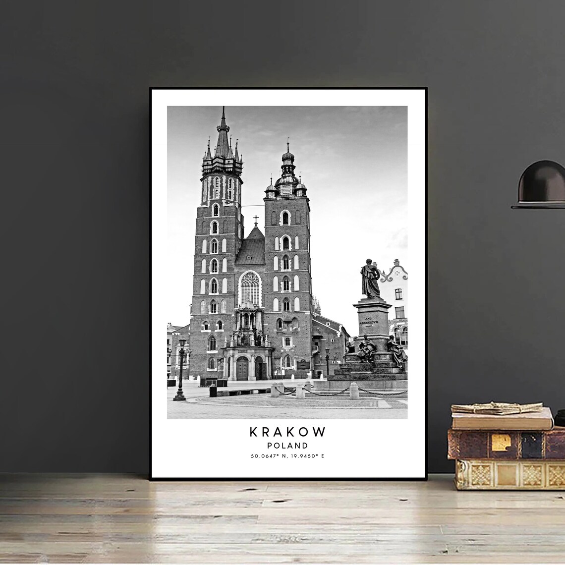 Krakow Poland Minimalist Travel Poster Art Print - Image 2