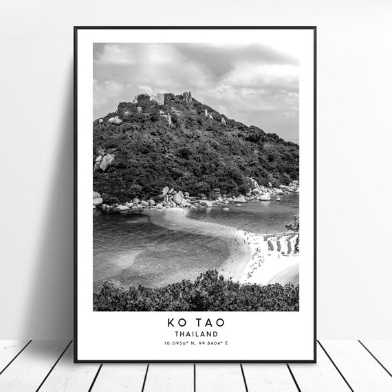 Ko Tao Island Minimalist Travel Poster, Thailand