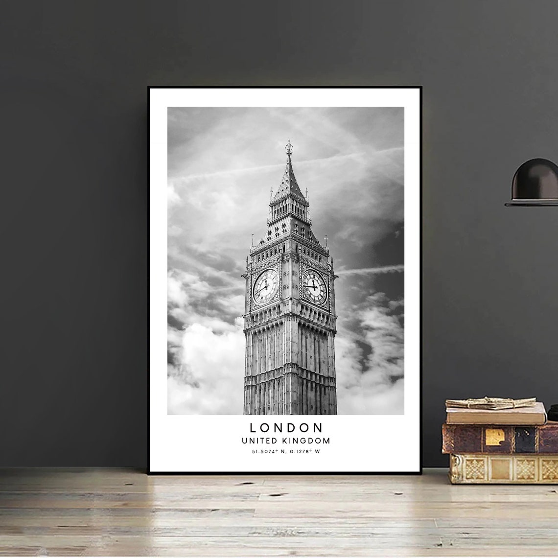 London Travel Print London Poster London Wall Art Big Ben Art Print Big Ben Poster London City Art Print Black And White London Gif Art - Image 2