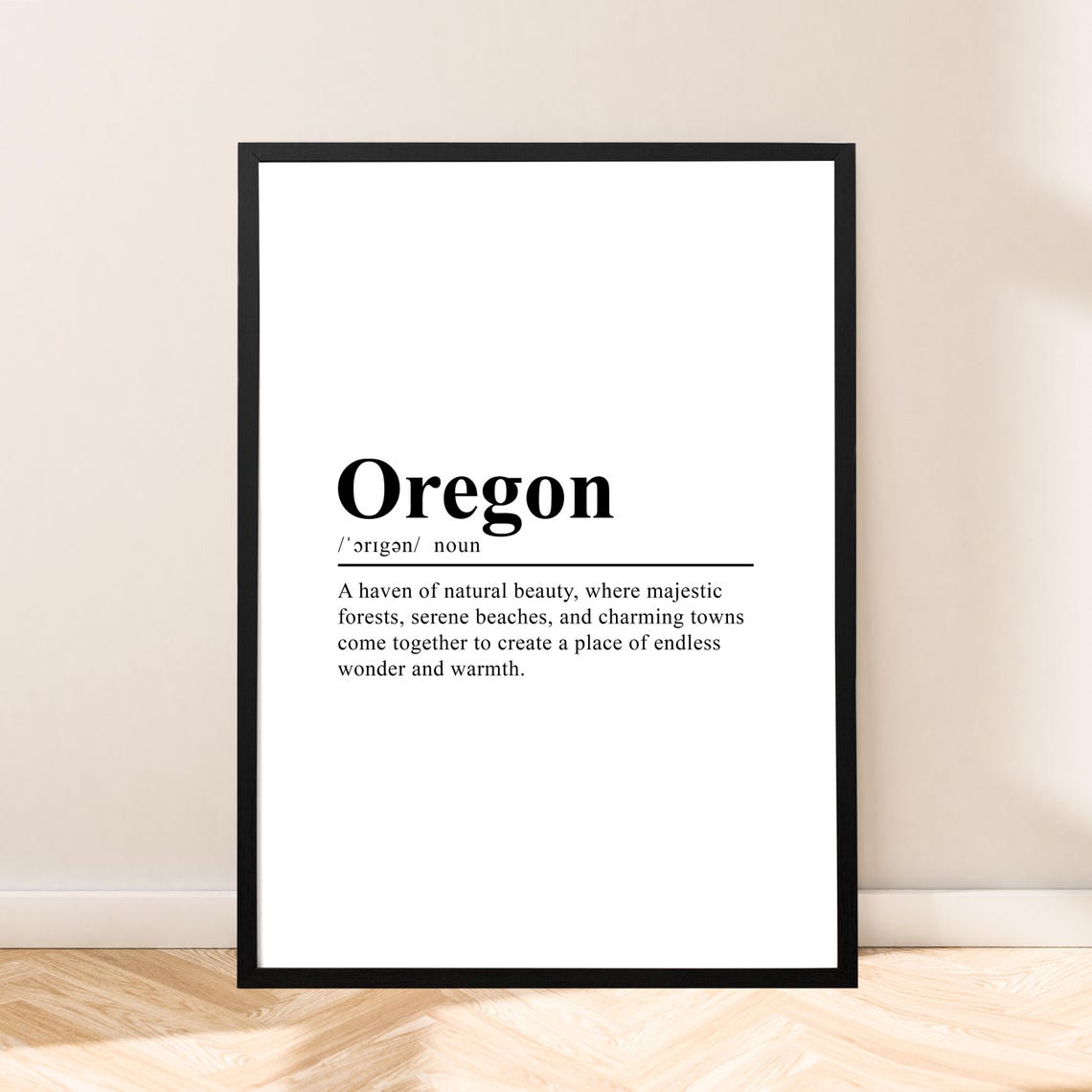 Oregon State Minimalist Travel Poster, Home Decor